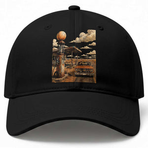 Highway 66 Classic Gas Pump Desert Classic Pickup Truck Car Lover Baseball Cap TS14 Print Your Wear