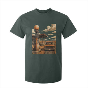 Highway 66 Classic Gas Pump Desert Classic Pickup Truck Car Lover T Shirt For Kid TS14 Dark Forest Green Print Your Wear