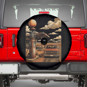 Highway 66 Classic Gas Pump Desert Classic Pickup Truck Car Lover Spare Tire Cover TS14 Black Print Your Wear