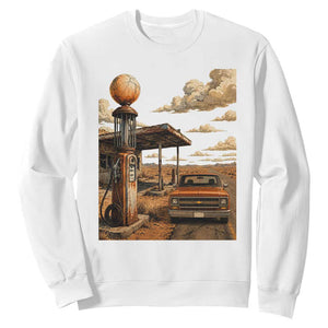 Highway 66 Classic Gas Pump Desert Classic Pickup Truck Car Lover Sweatshirt TS14 White Print Your Wear