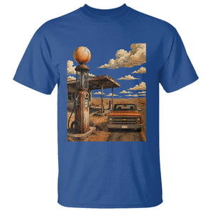 Highway 66 Classic Gas Pump Desert Classic Pickup Truck Car Lover T Shirt TS14 Royal Blue Print Your Wear