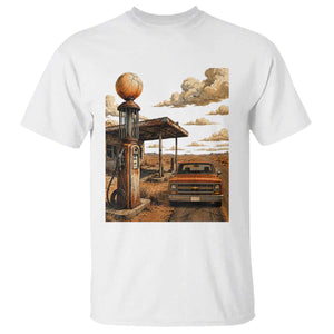 Highway 66 Classic Gas Pump Desert Classic Pickup Truck Car Lover T Shirt TS14 White Print Your Wear
