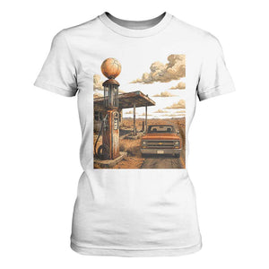 Highway 66 Classic Gas Pump Desert Classic Pickup Truck Car Lover T Shirt For Women TS14 White Print Your Wear