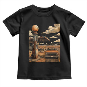 Highway 66 Classic Gas Pump Desert Classic Pickup Truck Car Lover Toddler T Shirt TS14 Black Print Your Wear