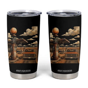 Highway 66 Classic Gas Pump Desert Classic Pickup Truck Car Lover Tumbler Cup TS14 Black Print Your Wear