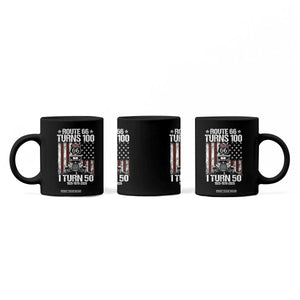 Highway 66 Turn 100 I Turn 50 Coffee Mug Vintage 1976 America Road Sign America Antique Car Lover 50 Year Old Gift TS14 Print Your Wear