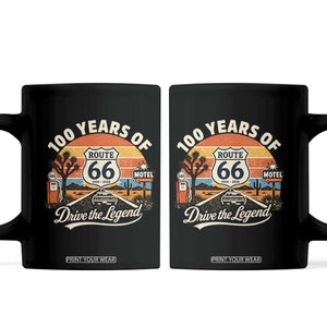 Vintage Highway 66 100th Anniversary 2026 Americana Road Trip Souvenir Coffee Mug TS14 Black Print Your Wear