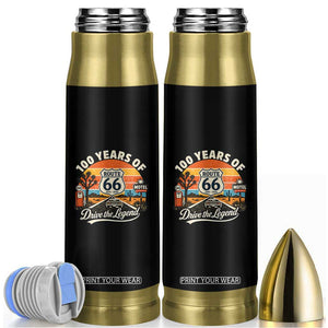 Vintage Highway 66 100th Anniversary 2026 Americana Road Trip Souvenir Bullet Tumbler TS14 Black Print Your Wear
