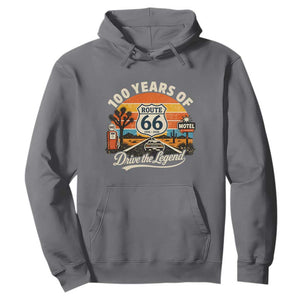 Vintage Highway 66 100th Anniversary 2026 Americana Road Trip Souvenir Hoodie TS14 Charcoal Print Your Wear