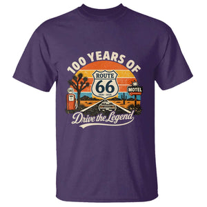 Vintage Highway 66 100th Anniversary 2026 Americana Road Trip Souvenir T Shirt TS14 Purple Print Your Wear