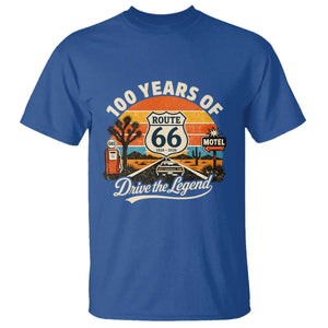 Vintage Highway 66 100th Anniversary 2026 Americana Road Trip Souvenir T Shirt TS14 Royal Blue Print Your Wear