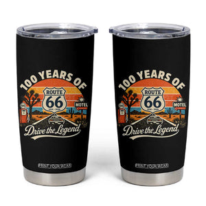 Vintage Highway 66 100th Anniversary 2026 Americana Road Trip Souvenir Tumbler Cup TS14 Black Print Your Wear