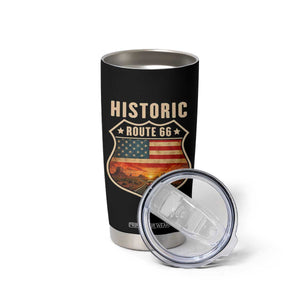 Historic Highway 66 Tumbler Cup Vintage American Road Sign Americana Road Trip TS14 Print Your Wear