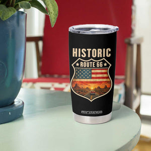Historic Highway 66 Tumbler Cup Vintage American Road Sign Americana Road Trip TS14 Print Your Wear