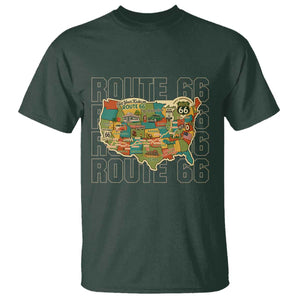 Highway 66 Travel Map 100th Anniversary 1926-2026 T Shirt Vintage Americana Centennial Road Trip Souvenir