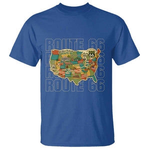 Highway 66 Travel Map 100th Anniversary 1926-2026 T Shirt Vintage Americana Centennial Road Trip Souvenir
