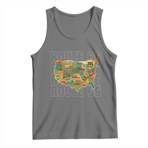 Highway 66 Travel Map 100th Anniversary 1926-2026 Tank Top Vintage Americana Centennial Road Trip Souvenir