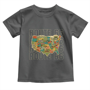 Highway 66 Travel Map 100th Anniversary 1926-2026 Toddler T Shirt Vintage Americana Centennial Road Trip Souvenir