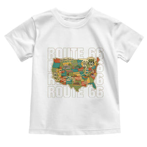 Highway 66 Travel Map 100th Anniversary 1926-2026 Toddler T Shirt Vintage Americana Centennial Road Trip Souvenir