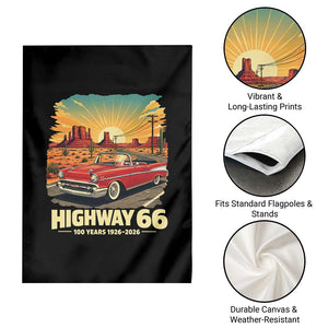 Vintage Highway 66 100th Anniversary Souvenir Garden Flag TS14 Print Your Wear