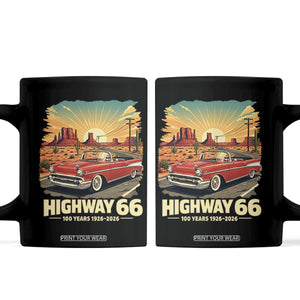 Vintage Highway 66 100th Anniversary Souvenir Coffee Mug TS14 Black Print Your Wear