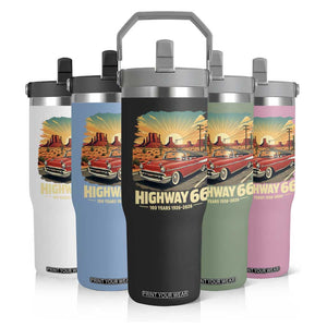 Vintage Highway 66 100th Anniversary Souvenir Flip Straw Tumbler TS14 Print Your Wear