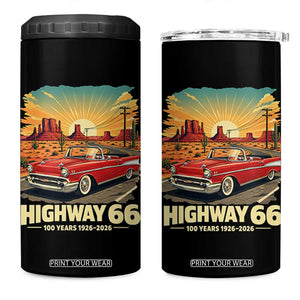 Vintage Highway 66 100th Anniversary Souvenir 4 in 1 Can Cooler Tumbler TS14 One Size: 16 oz Black Print Your Wear