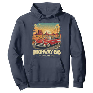 Vintage Highway 66 100th Anniversary Souvenir Hoodie TS14 Navy Print Your Wear