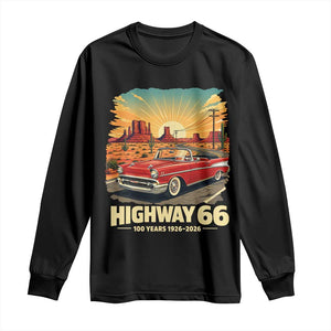 Vintage Highway 66 100th Anniversary Souvenir Long Sleeve Shirt TS14 Black Print Your Wear