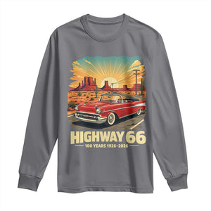 Vintage Highway 66 100th Anniversary Souvenir Long Sleeve Shirt TS14 Charcoal Print Your Wear