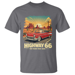 Vintage Highway 66 100th Anniversary Souvenir T Shirt TS14 Charcoal Print Your Wear