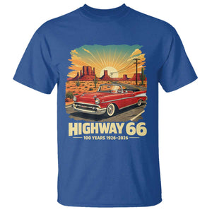 Vintage Highway 66 100th Anniversary Souvenir T Shirt TS14 Royal Blue Print Your Wear