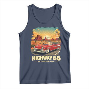 Vintage Highway 66 100th Anniversary Souvenir Tank Top TS14 Navy Print Your Wear