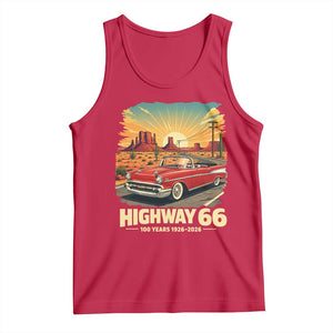 Vintage Highway 66 100th Anniversary Souvenir Tank Top TS14 Red Print Your Wear