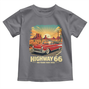 Vintage Highway 66 100th Anniversary Souvenir Toddler T Shirt TS14 Charcoal Print Your Wear