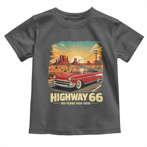 Vintage Highway 66 100th Anniversary Souvenir Toddler T Shirt TS14 Dark Heather Print Your Wear