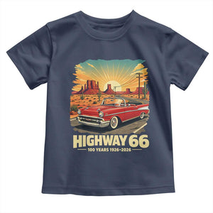 Vintage Highway 66 100th Anniversary Souvenir Toddler T Shirt TS14 Navy Print Your Wear