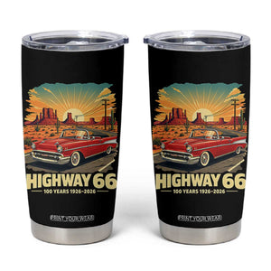 Vintage Highway 66 100th Anniversary Souvenir Tumbler Cup TS14 Black Print Your Wear