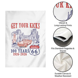 Highway 66 Get Your Kicks Centennial Road Trip 1926-2026 Garden Flag TS14 Print Your Wear