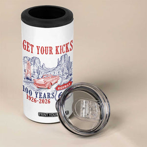 Highway 66 Get Your Kicks Centennial Road Trip 1926-2026 4 in 1 Can Cooler Tumbler TS14 Print Your Wear
