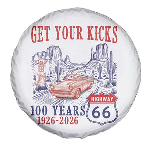 Highway 66 Get Your Kicks Centennial Road Trip 1926-2026 Spare Tire Cover TS14 Print Your Wear