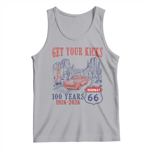 Highway 66 Get Your Kicks Centennial Road Trip 1926-2026 Tank Top TS14 Athletic Heather Print Your Wear