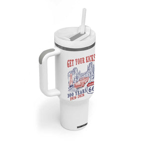 Highway 66 Get Your Kicks Centennial Road Trip 1926-2026 Tumbler With Handle TS14 Print Your Wear