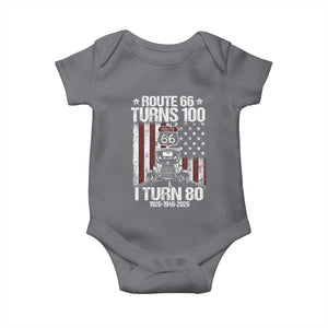 Route Highway 66 Turns 100 I Turn 80 Baby Onesie Vintage 1946 America Road Sign America Antique Car Lover 80th Birthday Gift