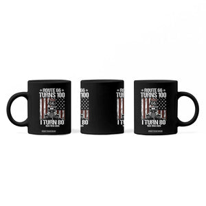 Route Highway 66 Turns 100 I Turn 80 Coffee Mug Vintage 1946 America Road Sign America Antique Car Lover 80th Birthday Gift