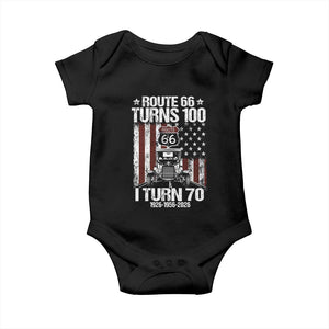 Route Highway 66 Turns 100 I Turn 70 Baby Onesie Vintage 1956 America Road Sign America Antique Car Lover 70th Birthday Gift
