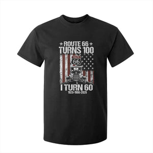 Route Highway 66 Turns 100 I Turn 60 T Shirt For Kid Vintage 1966 America Road Sign America Antique Car Lover 60th Birthday Gift