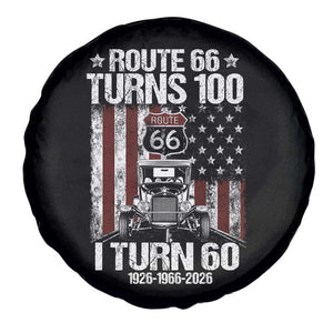 Route Highway 66 Turns 100 I Turn 60 Spare Tire Cover Vintage 1966 America Road Sign America Antique Car Lover 60th Birthday Gift