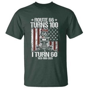 Route Highway 66 Turns 100 I Turn 60 T Shirt Vintage 1966 America Road Sign America Antique Car Lover 60th Birthday Gift