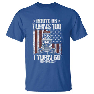 Route Highway 66 Turns 100 I Turn 60 T Shirt Vintage 1966 America Road Sign America Antique Car Lover 60th Birthday Gift